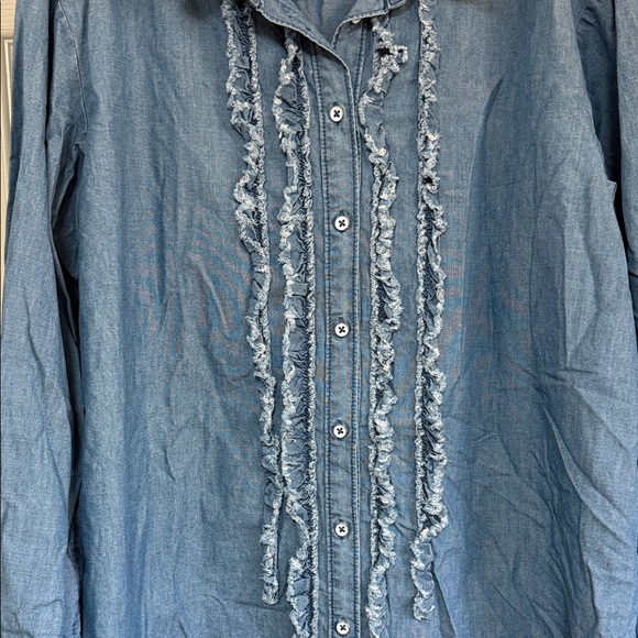 Pilcro by Anthropologie Casual Blue Button Down Shirt - Picture 9 of 14